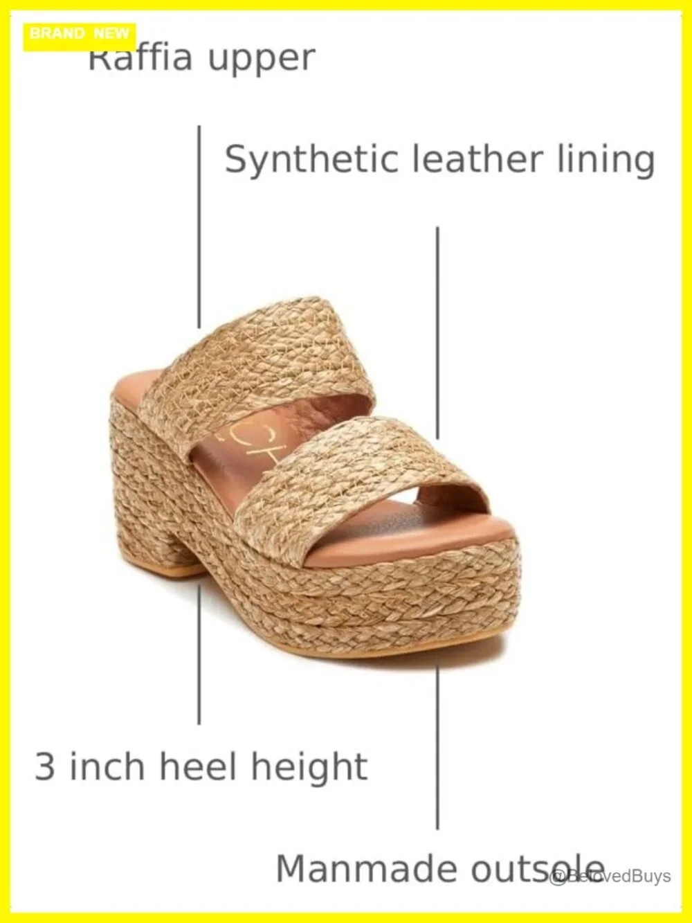 Woven Raffia Platform Wedge Sandals with Ankle Strap - Espadrille Style